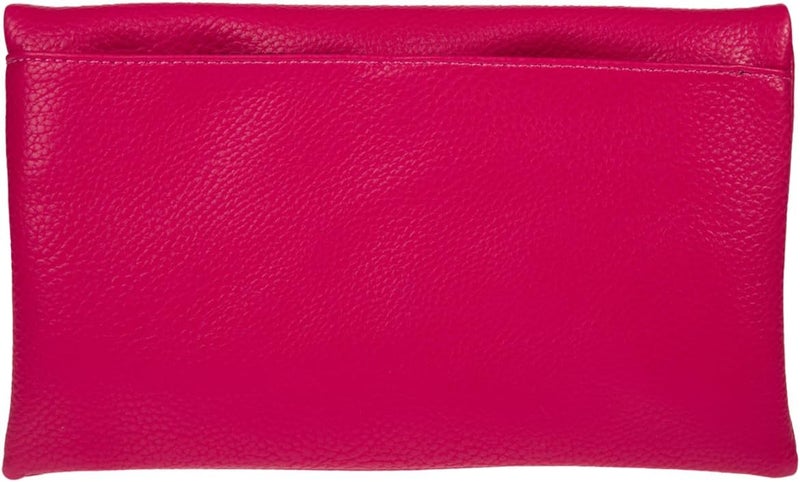 JNB Women's Faux Leather Zipper Foldover Clutch Purse with Tassel - Image 2